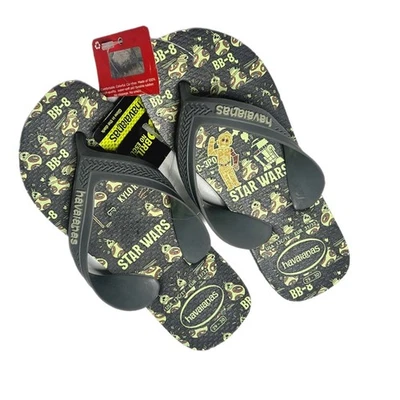 NUEVO CON ETIQUETAS Sandalias Star Wars, Chanclas, Havaianas - BB-8 BRILLA EN LA OSCURIDAD zapatos Foto 1 de 2