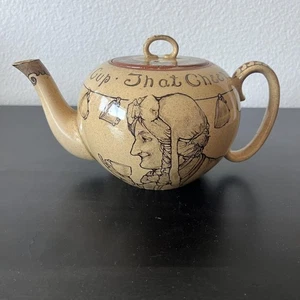 Royal Doulton Teatime Sayings Teapot FOR DISPLAY ONLY The Cup That Cheers - Picture 1 of 9