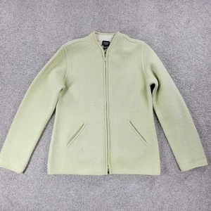 Chaqueta de lana de cordero de fieltro verde PS de colección Eileen Fisher para mujer cárdigan con cremallera completa - Imagen 1 de 20