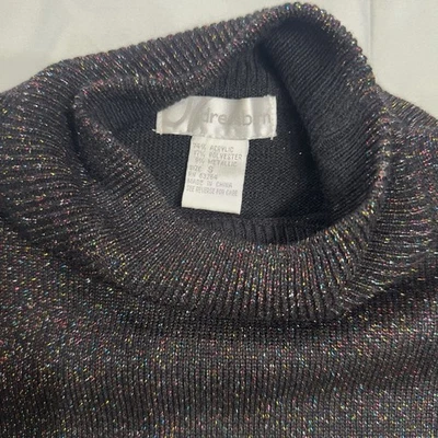 Metallic Small Glittery Shimmering Rainbow Sweater New Years Core Sparkle - Image 1 of 4