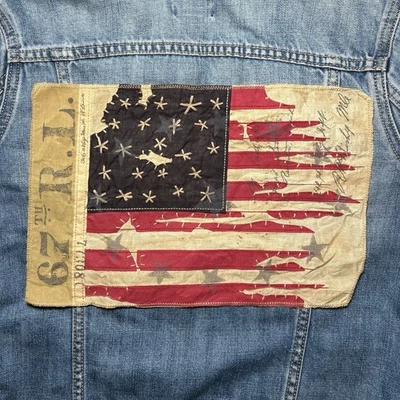 Rare Found Ralph Lauren 90's American Flag Sew-On Patch - Image 1 of 3
