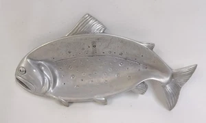 Vintage Bruce Cox Aluminum Figural Fish Serving Dish - Picture 1 of 3