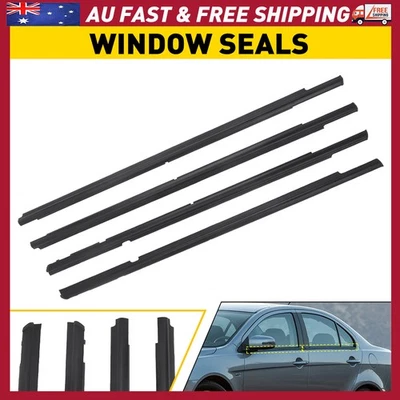 4x for Mitsubishi Lancer 2008-2017 Car Outside Window Weatherstrip Seal Trim - image 1 of 4
