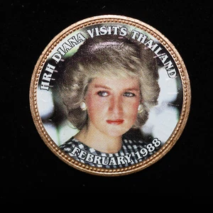 Prinzessin Diana Münzsammlung 1967 UK Penny Visits Thailand Mystic Stamp - Bild 1 von 4