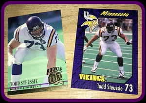 LOT OF 2 DIFFERENT MINNESOTA VIKING TODD STEUSSIE ULTRA ROOKIE & 99 BURGER KNIG - Picture 1 of 1