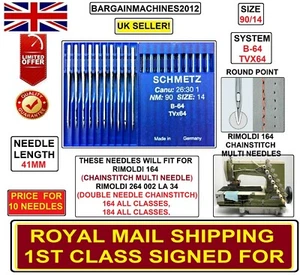 RIMOLDI 164,264,184,066 SYS:TVX64 B-64 S=90/14 INDUSTRIAL SEWING MACHINE NEEDLES - Picture 1 of 4