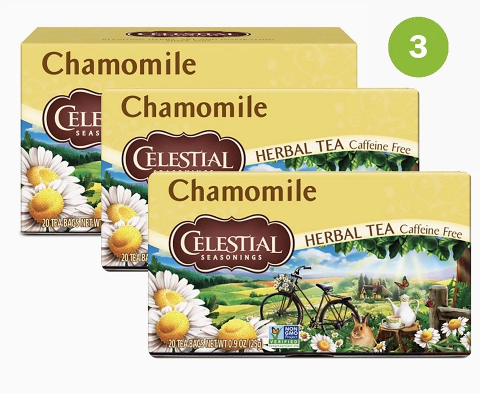 Celestial Seasonings Herbal Tea, Chamomile, 20 Count (Pack of 3) Foto 1 de 1