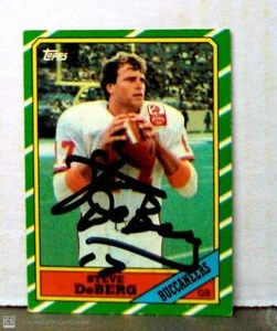 STEVE DeBERG SIGNED 1986 TOPPS FOOTBALL CARD TAMPA BAY BUCS - Picture 1 of 1