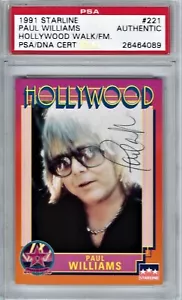 PAUL WILLIAMS SIGNED STARLINE HOLLYWOOD WALK OF FAME AUTOGRAPHED PSA/DNA - Picture 1 of 1