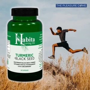 TURMERIC BLACK SEED High Strength 60 Capsules Habita Loving Life - Picture 1 of 5