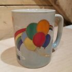Rainbow Balloons Mug Otagiri Japan Coffee Cup Cloud Gold Accent Vtg- Swanky Barn