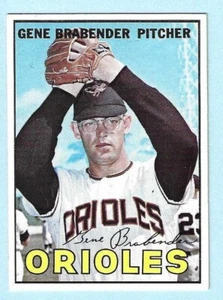 1967 Topps #022 Gene Brabender Baltimore Orioles casi como nuevo - Setbreak completo - Imagen 1 de 2