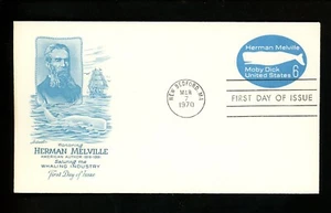 US FDC #U554 Artmaster 1970 New Bedford MA Melville Moby Dick whale - Picture 1 of 2