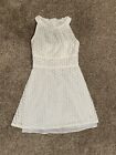 New York & Company White Eyelet Dress Size 8 Fit And Flare