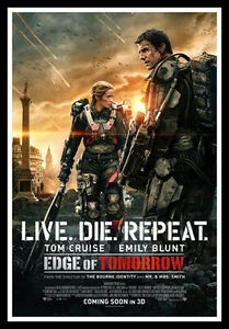 Cartel impreso de película Edge of Tomorrow e impresiones de lona sin encuadre - Imagen 1 de 2