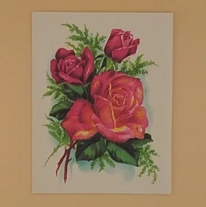 Vintage Greeting Card, Three Roses - Not Used - Picture 1 of 3