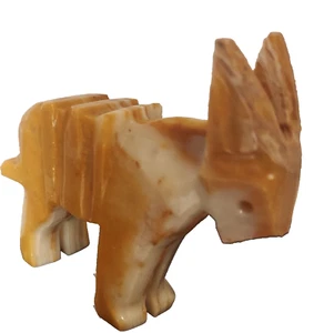 Estatuilla de Colección Burro Alabastro Burro Piedra Tallada a Mano Mula México Papel Peso - Imagen 1 de 15