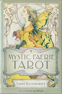 Mystic Faerie Tarot Set NEW Sealed Book Deck 78 Color Cards Ravenscroft B. Moore - Picture 1 of 5