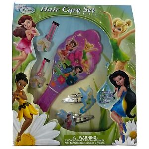 Disney Fairies Tinkerbell Girls Hair Care Set Brush, Clips & Ponytail Holder