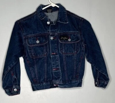 Chaqueta vaquera Sean John LOGO para niños talla 8 azul oscuro con botones bolsillos delanteros  Foto 1 de 3
