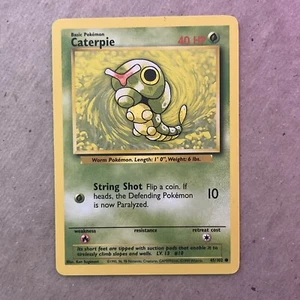Pokémon TCG Caterpie Base Set 45/102 Regular Unlimited Common - Picture 1 of 2