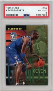 1995-96 Fleer Kevin Garnett RC PSA 8 Near Mint #335 Timberwolves Rookie HOF - Picture 1 of 2
