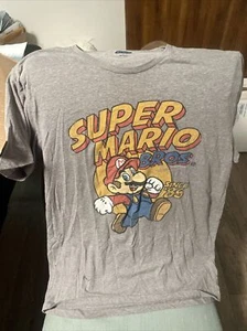 Old Navy Gray Super Mario Brother Since 85 T- Shirt Large 2019 Damaged - Picture 1 of 5