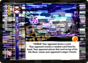 DBZ Dragon Ball Z TCG Panini Evolution U61 Black Signal Foil - Picture 1 of 1