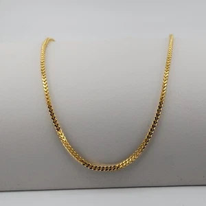IP Gold Plated Stainless Steel Box Link Chain Necklace 2MM 24" - Picture 1 of 5