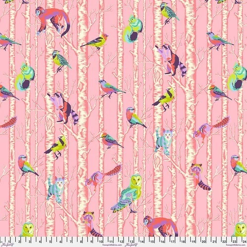 FREE SPIRIT FABRIC Fat Quarter Free Spirit Tula Pink "Full Moon Forest II" Family Tree Honey