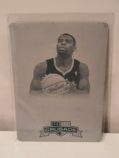 2012-13 Panini Crusade Tyreke Evans Cyan Plate 1of1 1/1 Kings