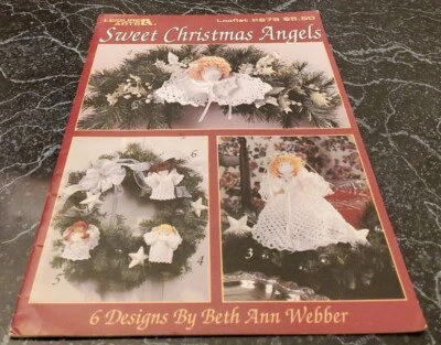 BQ4 LEISURE ARTS 1995, FOLLETO PATRÓN GANCHILLO ÁNGELES DE NAVIDAD DULCES Foto 1 de 2