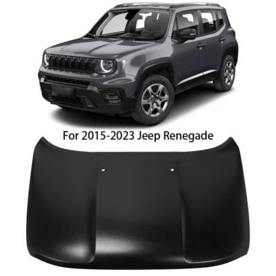 Front Hood Panel Replace For Jeep Renegade 2015-2023 Primed Black Aluminum Foto 1 de 4
