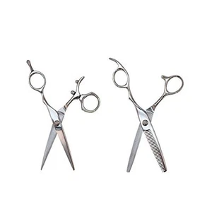 Japanese Stainless Steel 5.5" Razor Scissors 6" Static Thinning Shears Set - Picture 1 of 4