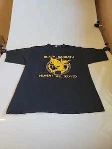 Black Sabbath Vintage T Shirt 1980 Heaven And Hell Concert Tour Ronnie James Dio - Picture 1 of 12