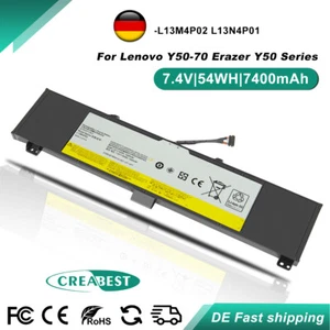 7.4V 54Wh L13M4P02 L13N4P01 Akku Für Lenovo Eraser Y50 Y70 Y50-80 Y50-70-ISE - Bild 1 von 12
