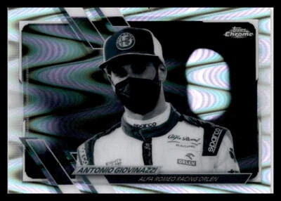 2021 Topps Chrome Formula 1 Antonio Giovinazzi Black & White Ray Wave #53 - Image 1 of 2