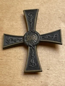 GERMANY,BAVARIA CIVIL DOCTOR’S CROSS 1866,BRONZE IN PRISTINE CONDITION,RARE. - Picture 1 of 7