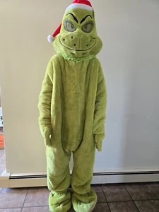 Adult The Grinch  Santa Furry Christmas Costume Cosplay Suit One Size  - Picture 1 of 3