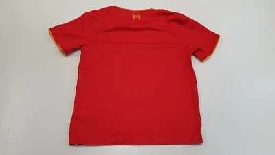 S881 BOYS NEW BALANCE LIVERPOOL FC RED STANDARD CHARTERED FOOTBALL SHIRT 4-5 YRS - Image 1 of 2