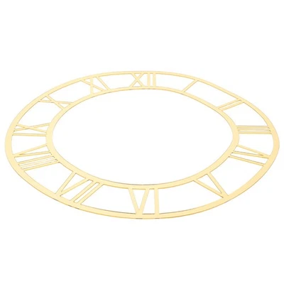  Acrylic Mirror Wall Clock Round Roman Numeral Dial Clock Face Sticker - Image 1 of 4