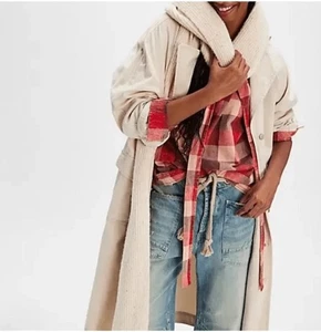 Jersey We the Free Free People Big Bow a Cuadros Talla XS Nuevo - Imagen 1 de 7