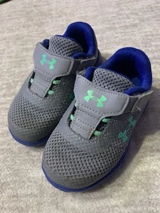 Under Armour Boys Surge 2 3020486-101 Gray Running Shoes Sneakers Size 6K - Picture 1 of 4
