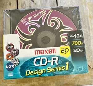 Maxell 20Pk Blank CD-R Series 1 Design Pack Slim Jewel Cases 80 Min 700mb 48x  - Picture 1 of 3