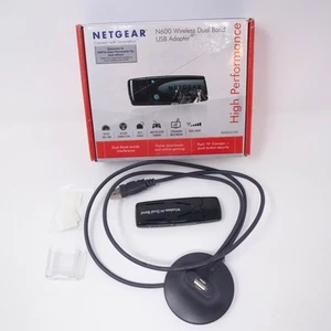 Netgear N600 Bezprzewodowy dwuzakresowy adapter USB WNDA3100 v2 WiFi Dongle High Speed - Zdjęcie 1 z 12