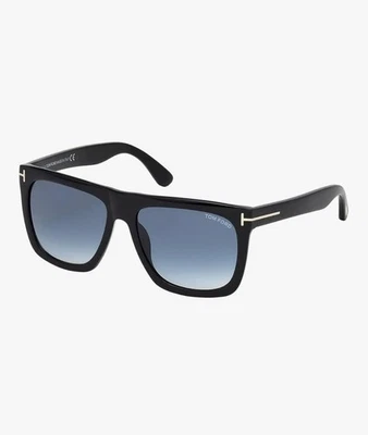 Novo Óculos de Sol TOM FORD Morgan TF513 01W 57mm Preto Brilhante Itália Unissex - Imagem 1 de 2