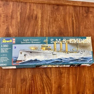 Vintage Revell 1:350 SMS Emden Light Cruiser Plastik Modellbausatz - NEU OPEN BOX! - Bild 1 von 6