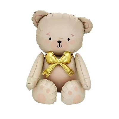 Teddy Bear Balloon Birthday Baby Shower Party Decoration 4D Glossy Foil Huge