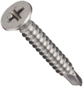 Steel Sheet Metal Screw, Plain Finish, Flat Head, Phillips Drive, Self for  1pic - Picture 1 of 1