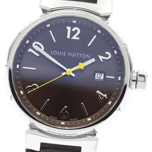LOUIS VUITTON Tambour Q1111 Date Brown Dial Quartz Men's Watch_913649 - Picture 1 of 7